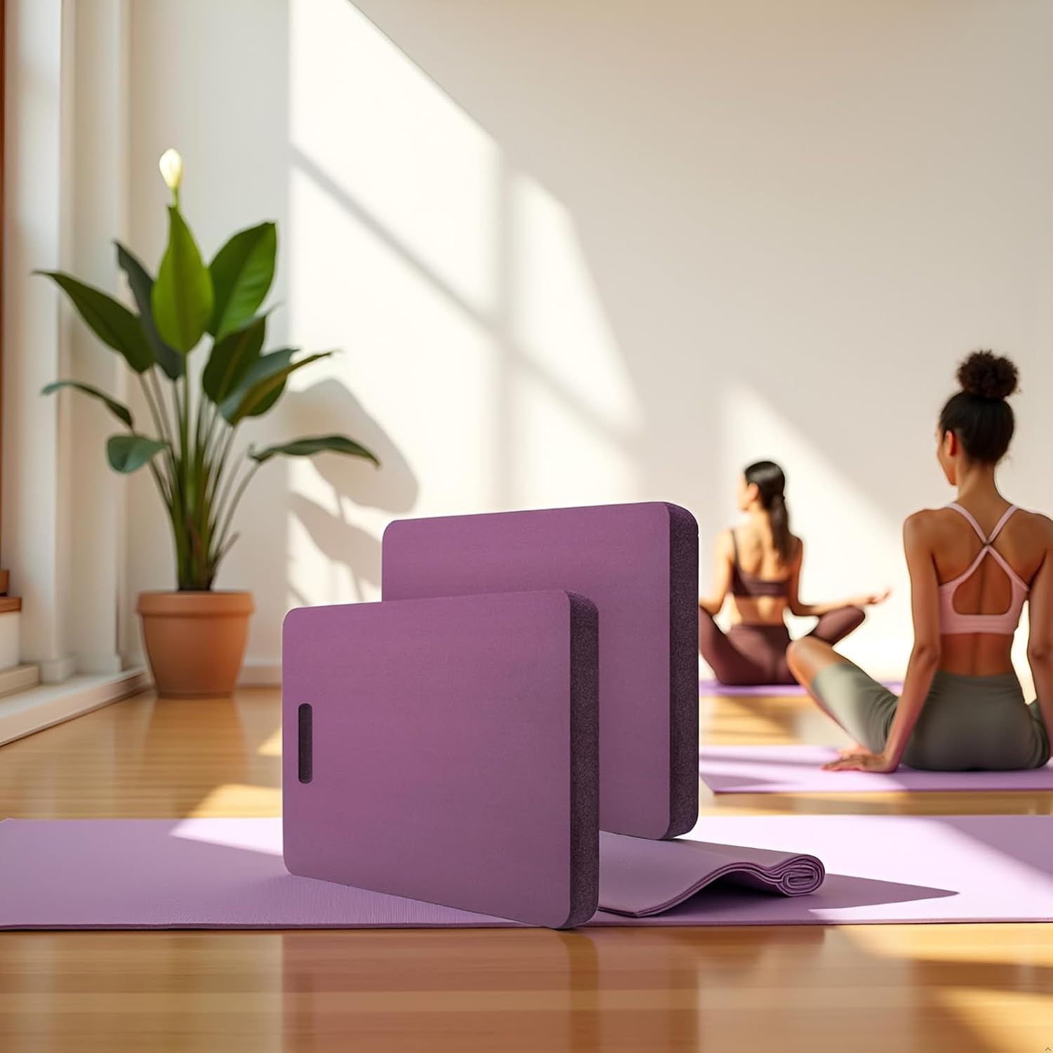 YUDI & GARDEN Thick Kneeling Pad, Purple, 2-Pack | Soft High-Density Foam, Protects Knees, For Gardening, Outdoor