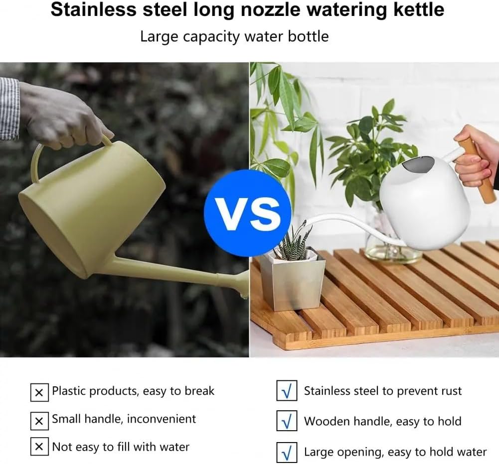 Small Watering Can Indoor Plants, 40oz/1.2L Garden Watering Can, House Plant Watering Can Cute Watering Pot with Long
