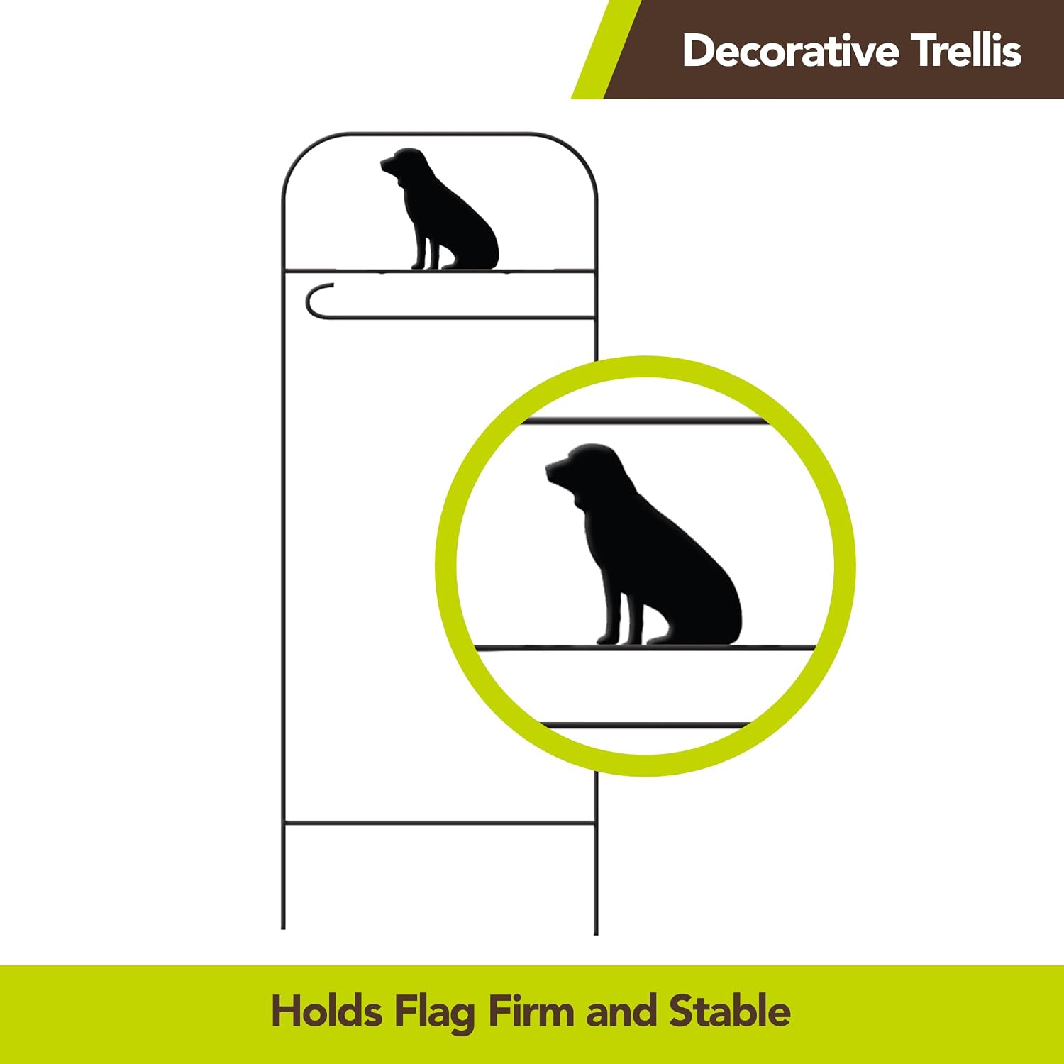 Briarwood Lane Everyday Wrought Iron Dog Garden Flag Arbor 41x15