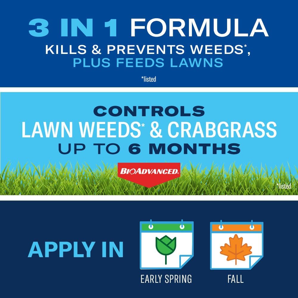 BioAdvanced 3-in-1 Weed and Feed Granules for Southern Lawns - 10 lb Bag | Kills & Prevents Lawn Weeds, Feeds &