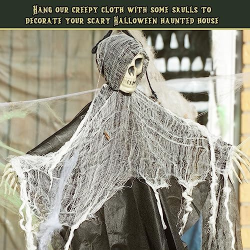 Legigo 12 Pack Halloween Creepy Cloths, Halloween Fabric Yard Decorations