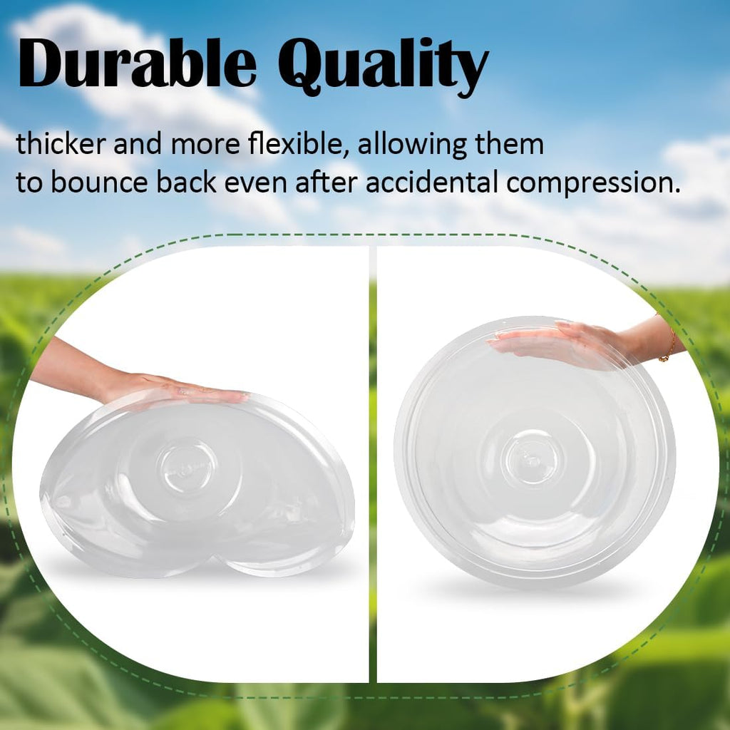 10" D × 6.7" H Plant Protectors from Animals, Garden Cloches for Seedlings Nursery Pots, Durable Humidity Domes with