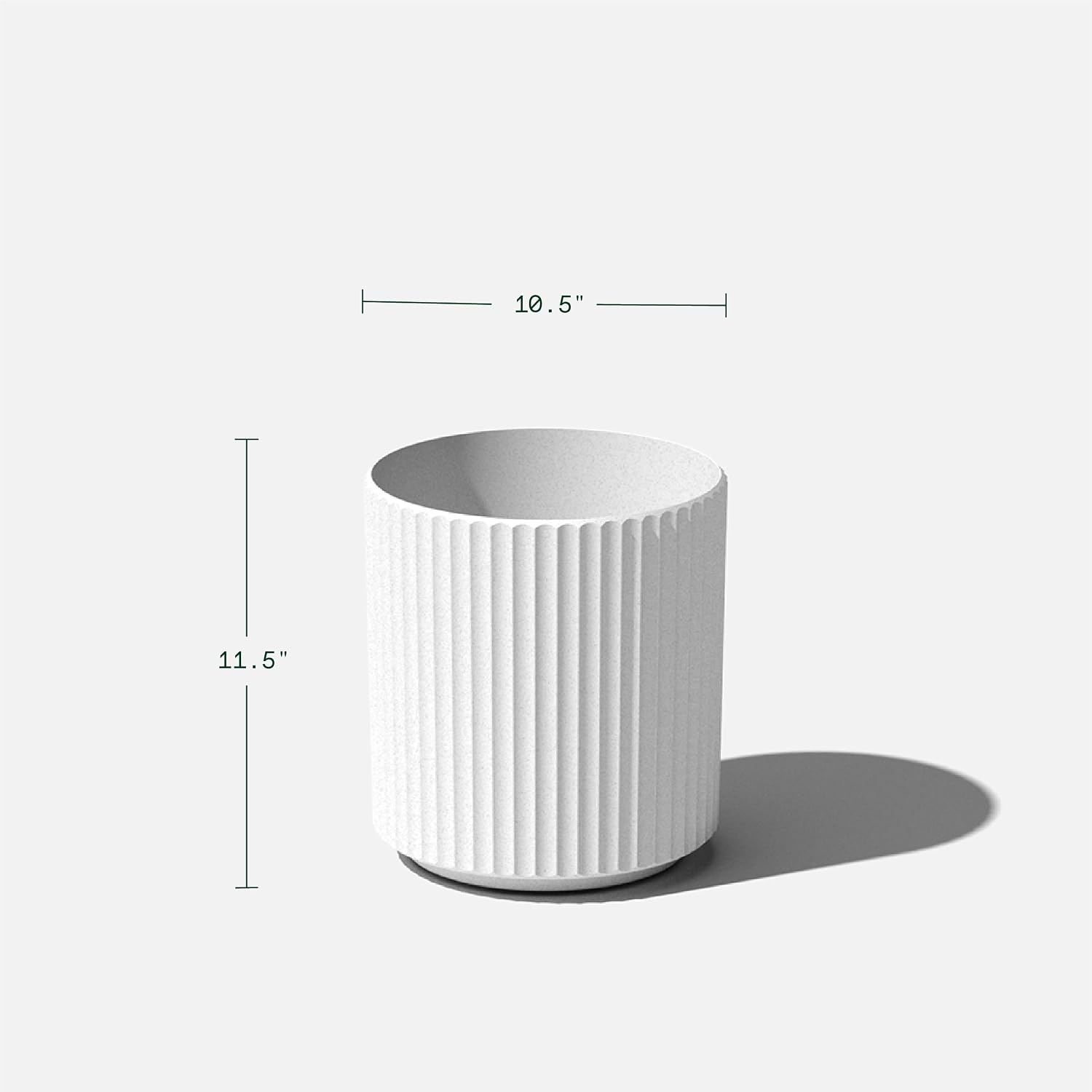 Veradek Demi Series Round Planter for Porch, Patio, Backyard | Durable Plastic-Concrete Material | Modern Décor for
