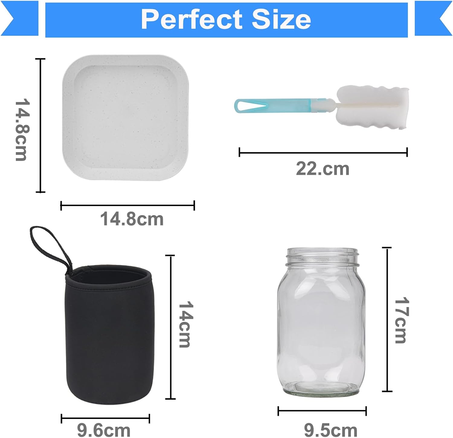 4Pack Sprouting Kit,1000ml Sprouting Jar with Mesh Lids and Stands, Microgreens Sprouts Growing Kit, Broccoli Sprouts