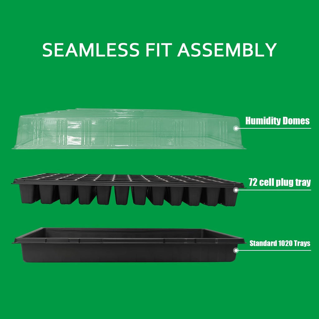 RooTrimmer Plant Growing Nursery, Standard 1020 Trays Plastic Sturdy Farmer Self Seedling Tray for Microgreens Indoor