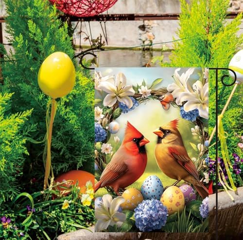 Easter He is Risen Garden Flags for Outside 12x18 Double Sided