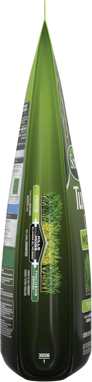 Scotts Turf Builder Triple Action for Moss Control, 20 lbs. | Moss Killer and Lawn Fertilizer, Covers Up to 4,000 sq.