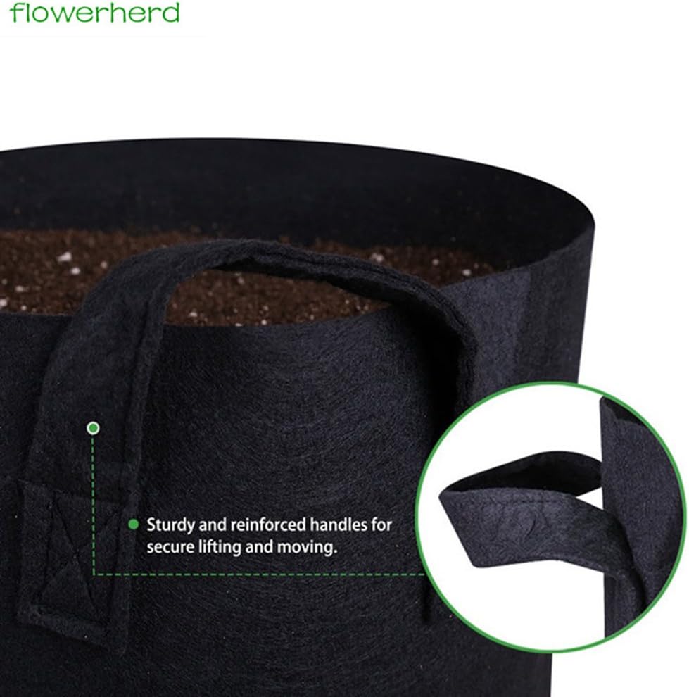 MIFXIN Potato Grow Bags 10 Gallon Vegetable Planter Bag with Handles Nonwoven Fabric Growing Container for Planting