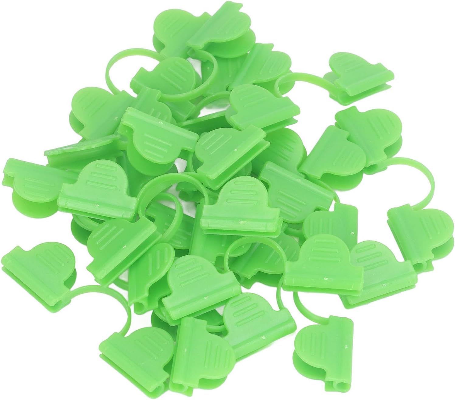 100pcs Greenhouse Clamp Plastic Double Shading Garden Hoop Greenhouse Clip Fiberglass Gardening Supplies (Light Green)