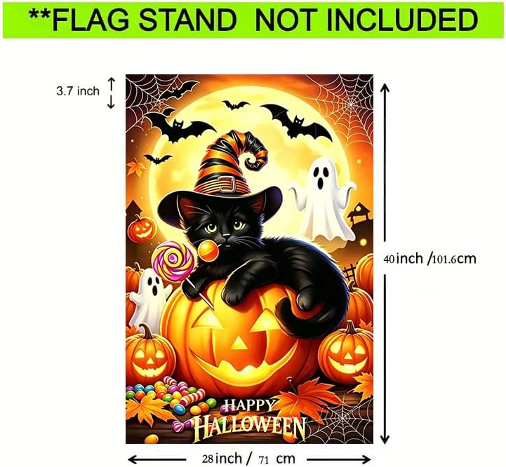 Large Halloween House Flags for Outside 28x40 Inch Double Sided