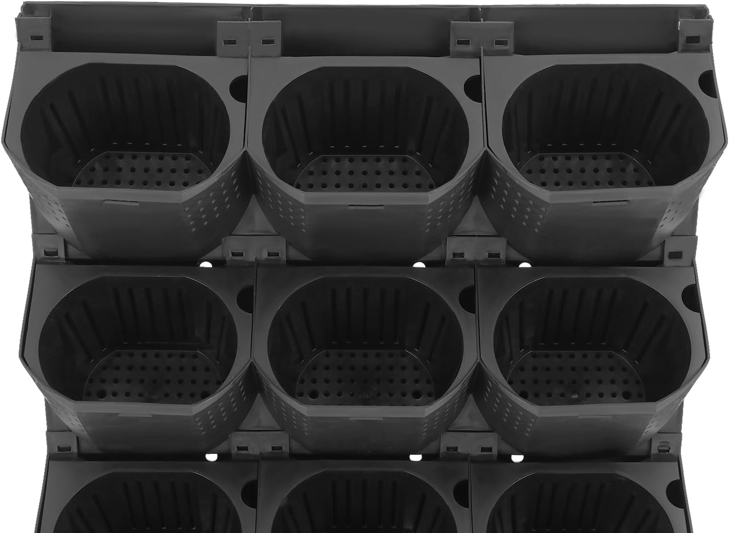 Wall Mounted Vertical Garden Planter with 36 Pots, 6 Row Vertical Stackable Hanging Planters, Indoor Outdoor Flower Pot