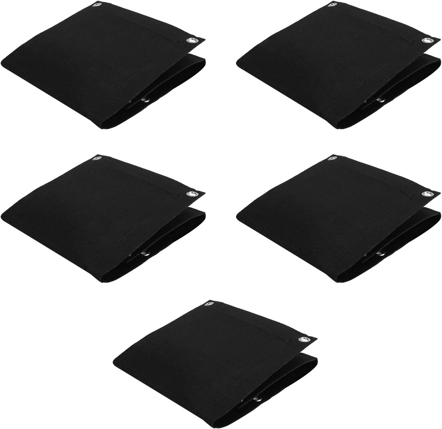 Vertical Garden Wall Hanging Planter with 3 Pockets 5Pcs Plant Growing Bags Wall Mounted Degradable 3Pockets Planter