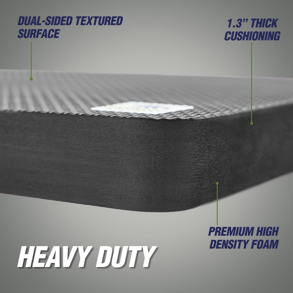 RUGGED RHINO Heavy Duty Kneeling Pad for Work, Shock Absorbent Thick Knee Pads, Holds Up to 300 lbs, Protect Knees from