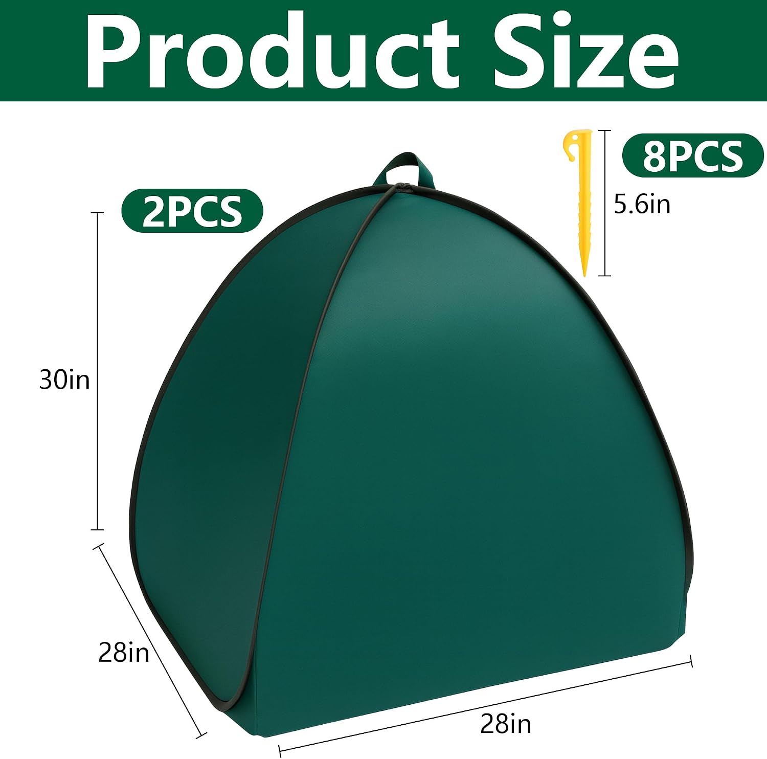 2 Pcs Pop Up Shrub Covers Frost Protection Tent, 30" x 28" x 28" Winter Plant Cover Freeze Protection, Warm Garden