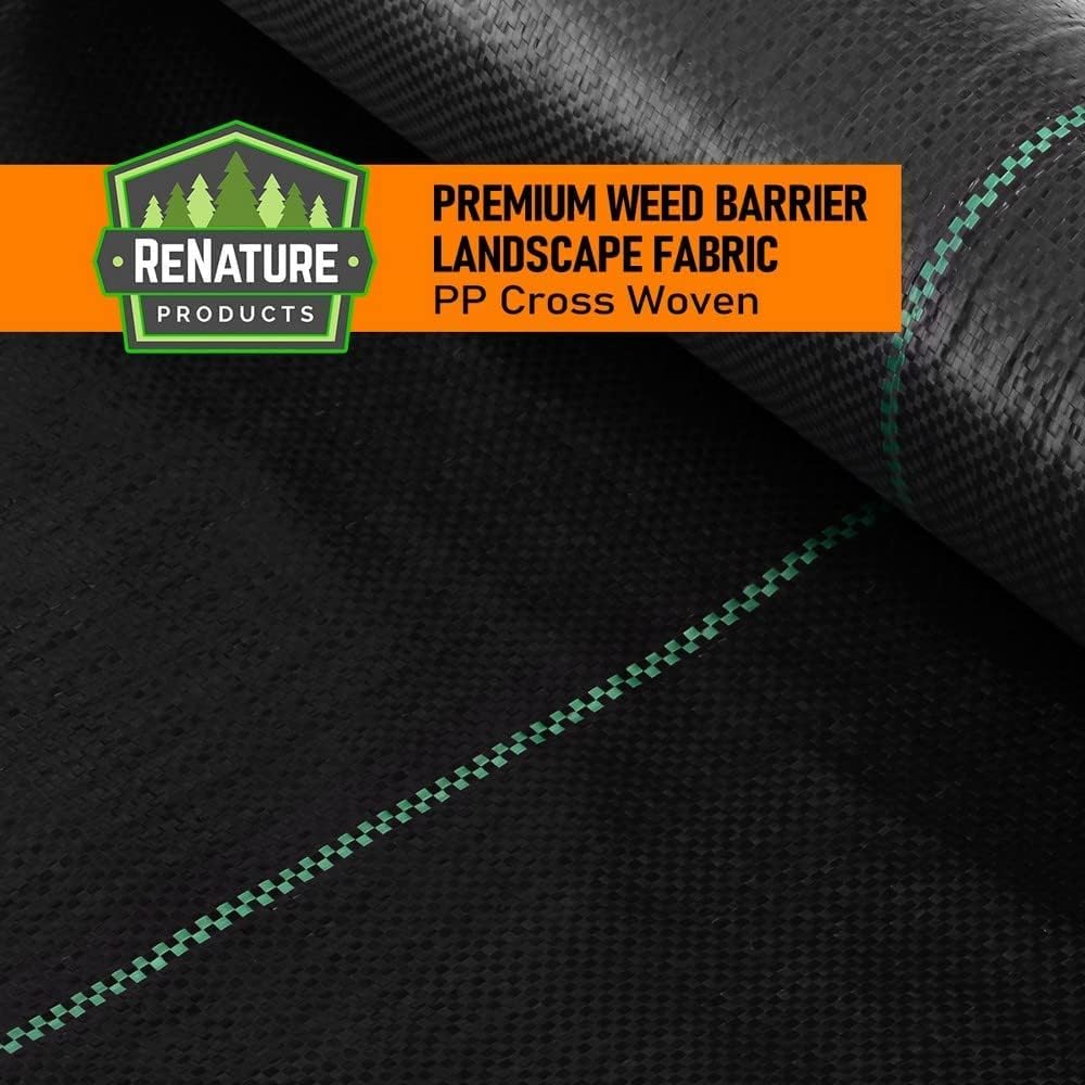 LAVEVE Heavy Duty Weed Barrier Landscape Fabric 4FT x 100FT | 3.2oz Premium Woven Weed Control Garden Cloth, Weed Block