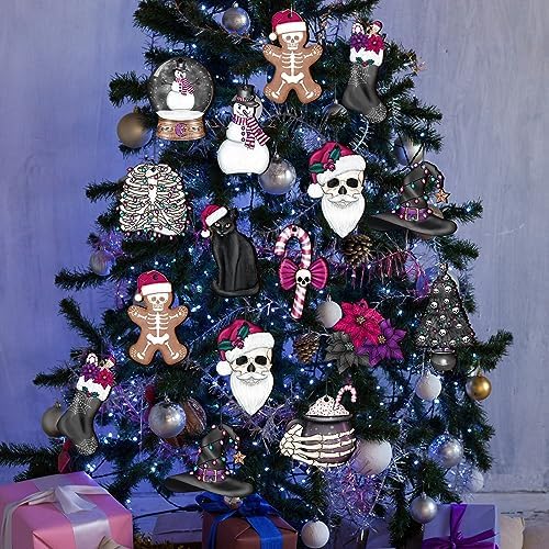 Maitys 36 Pcs Horror Christmas Ornaments Spooky Tree Decorations