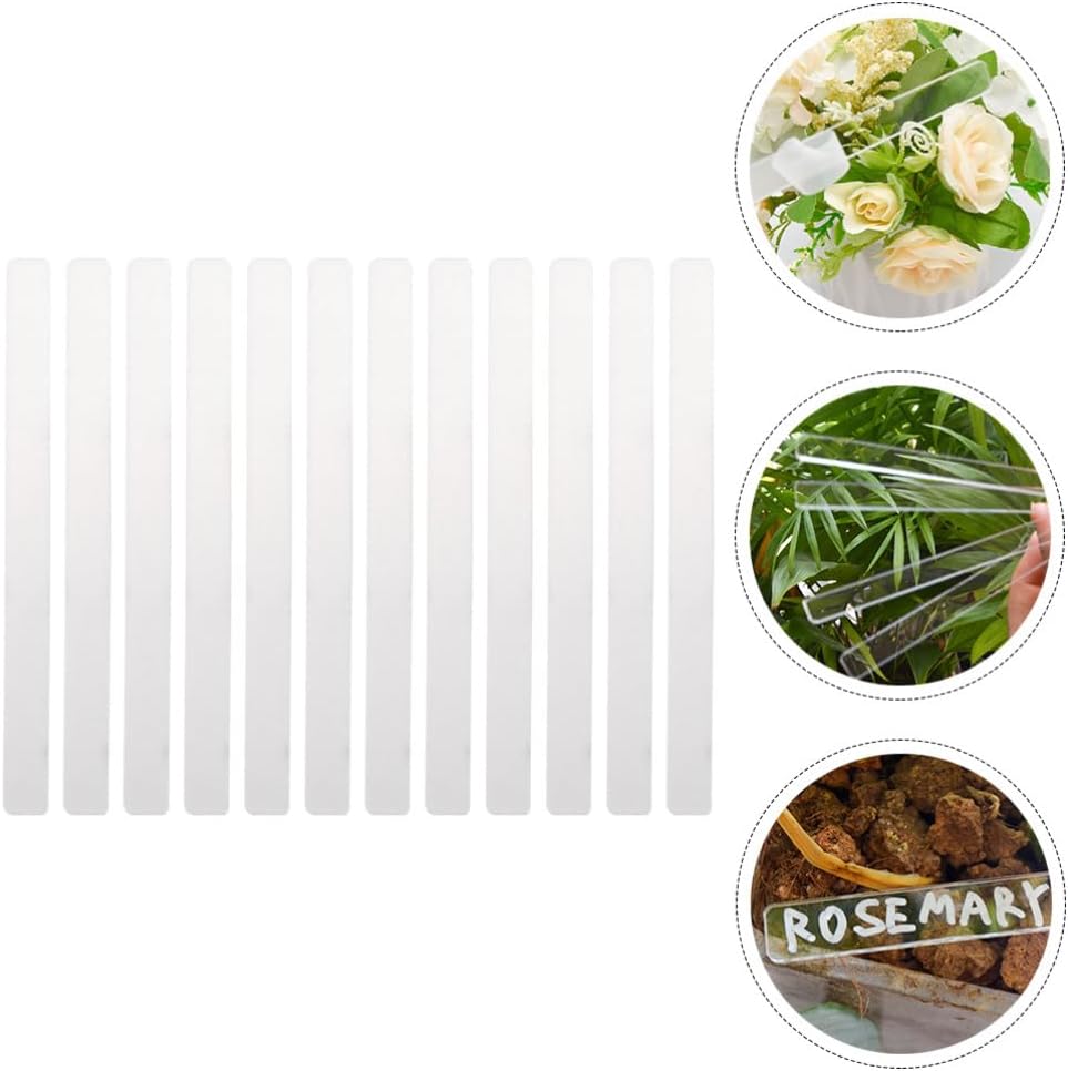 Garneck 10sets Acrylic Plant Label Stakes Succulent Flower Identifying Boards Garden Labels Outdoor Plant Markers