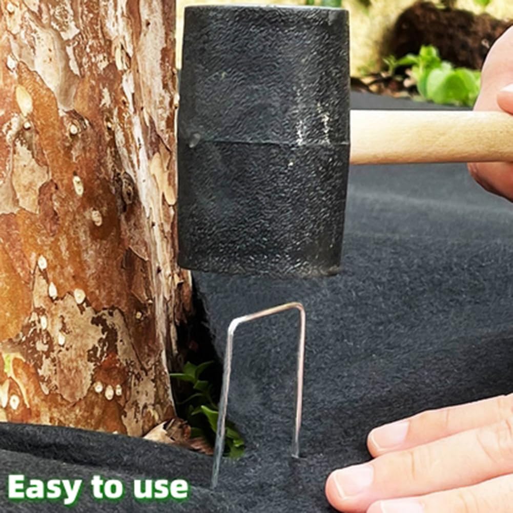 6 Inch 150 Pcs Hot-dip Galvanized U-Shaped Garden Stakes, Landscape Staples, Ground Stakes, for Decoration Weed Barrier