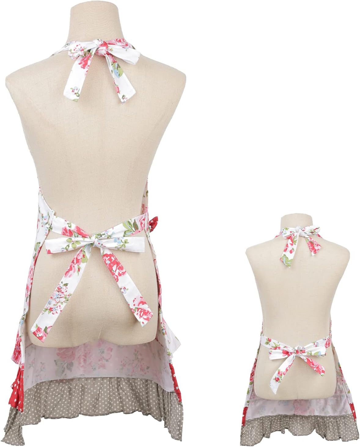 Surblue Kitchen Aprons for Women,Heavy Duty Aprons for Cooking, Baking, BBQ and Gardening