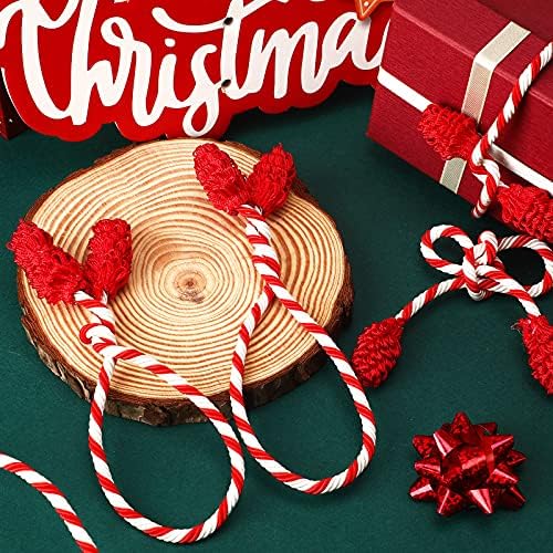 Shappy 12 Pieces Garland Ties for Banister Reusable Red White