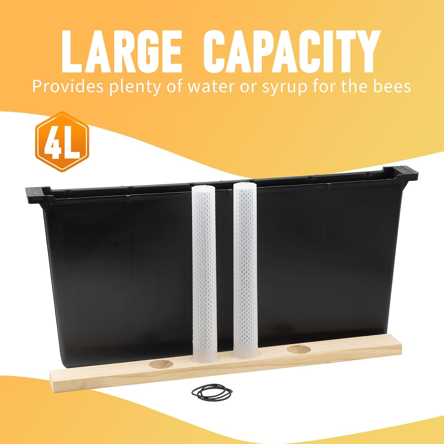 2 Pack 4L Bee Pro Feeder,Frame Feeders for Bee Hive Bee Watering Station,Beehive Frame Feeder Deep Frame Water Feeder