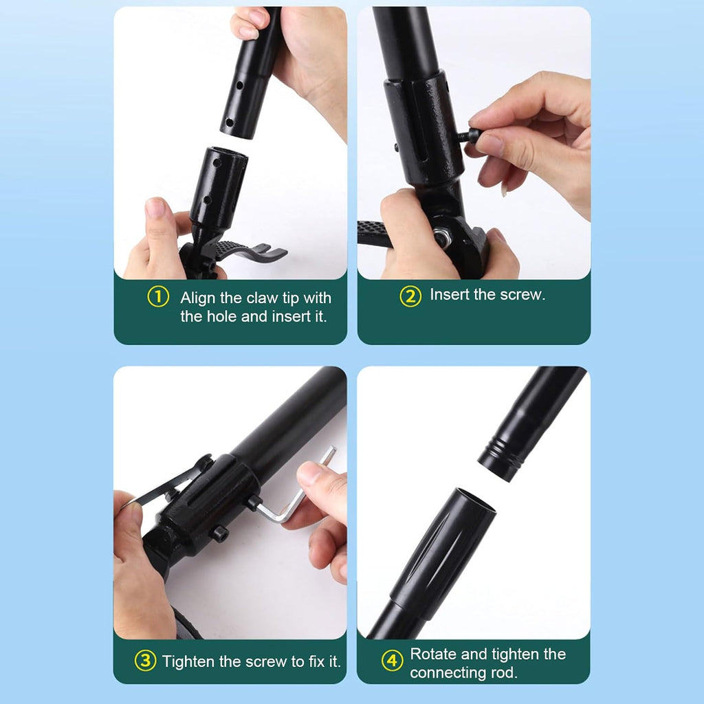 banapoy Garden Weed Puller, Stand Up Weed Puller Tool with Long Handle, Length Adjustable Weeder Puller Tool Claw Root