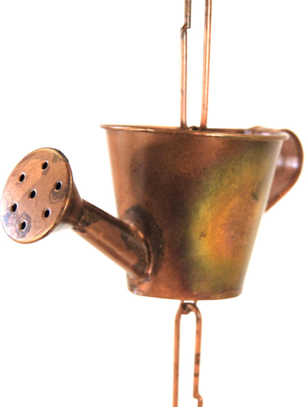Flamed Copper Colored Watering Cans Rain Chain, 5" x 96" x 2.5"