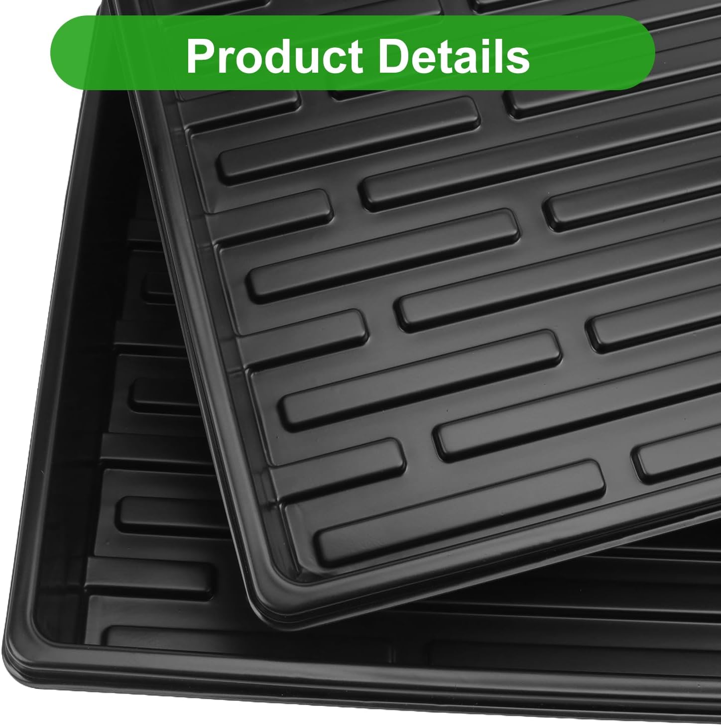 14 Pack Seed Starter Trays 15.3 x 11.4 inches Microgreens Growing Trays with Bottom for Germination, Hydroponic &