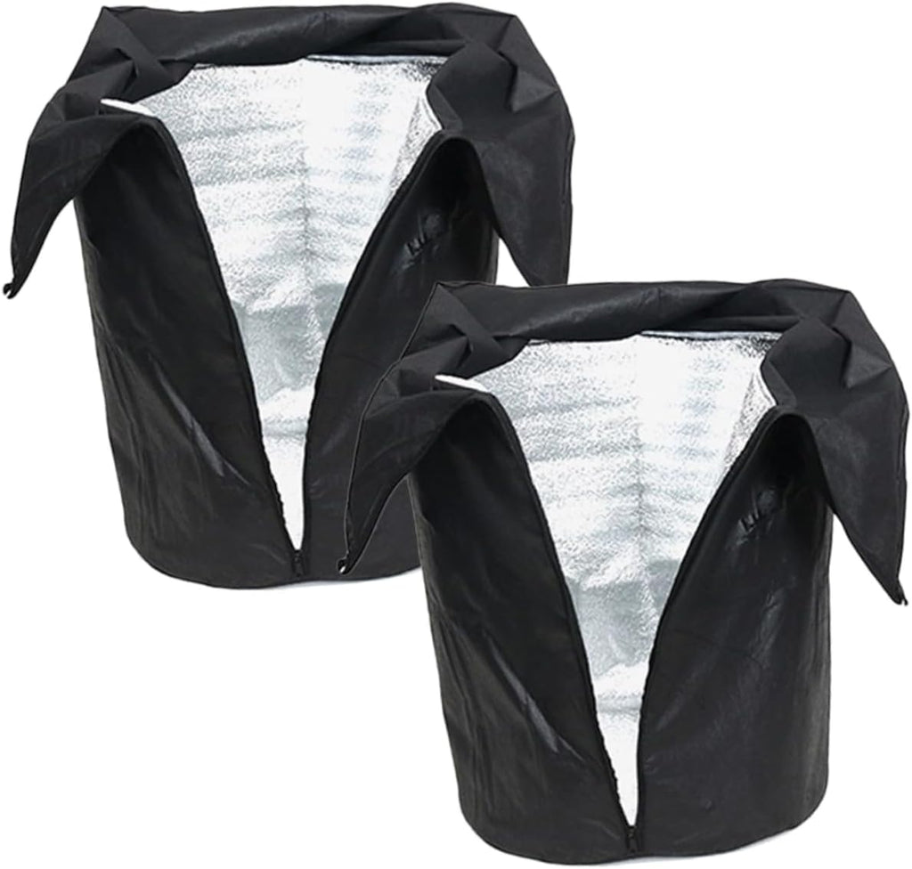 POPETPOP 6pcs Oxford Cloth Plant Protector Cover Drawstring Frost Bag for Vegetables and Garden Pots Breathable and