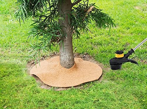 Envelor 20 pcs Coconut Fibers Mulch Ring 24 Inches Tree Protector Mat Coconut Mulch Cover Natural Coconut Fiber Weed Control Rings, Tree Ring Plant Cover for Indoor Outdoor Plants, Pot, Landscaping