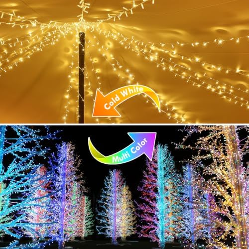 Connectable String Lights Indoor Outdoor Clear Wire | Warm White Christmas Lights | Twinkle Fairy Light Plug in with Timer for Bedroom Classroom Wedding Tree Patio Decor