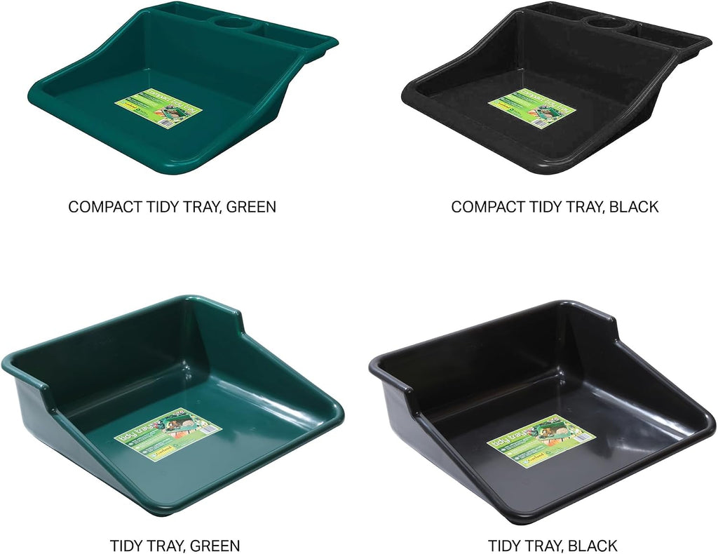 Garden Tidy Tray – Green, 24.5" L x 22" W x 8" H – Sturdy One-Piece Potting Tray, Indoor/Outdoor Gardening, Recycled