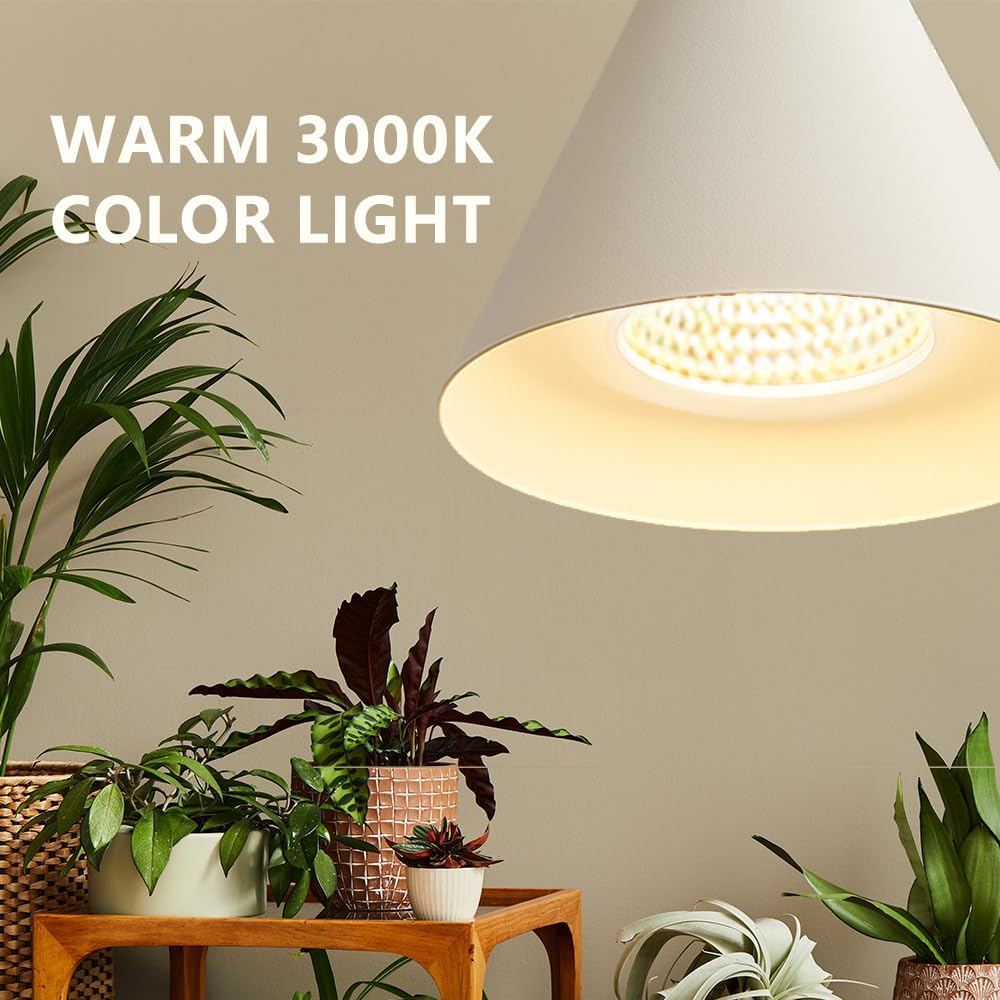 Hanging Grow Lights for Indoor Plants, Full Spectrum, with Timer and 15FT Power Cord, 20W Pendant Plant Lights for