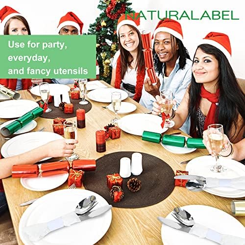 NATURALABEL Self-Adhesive Napkin Bands, Pack of 2,000, White