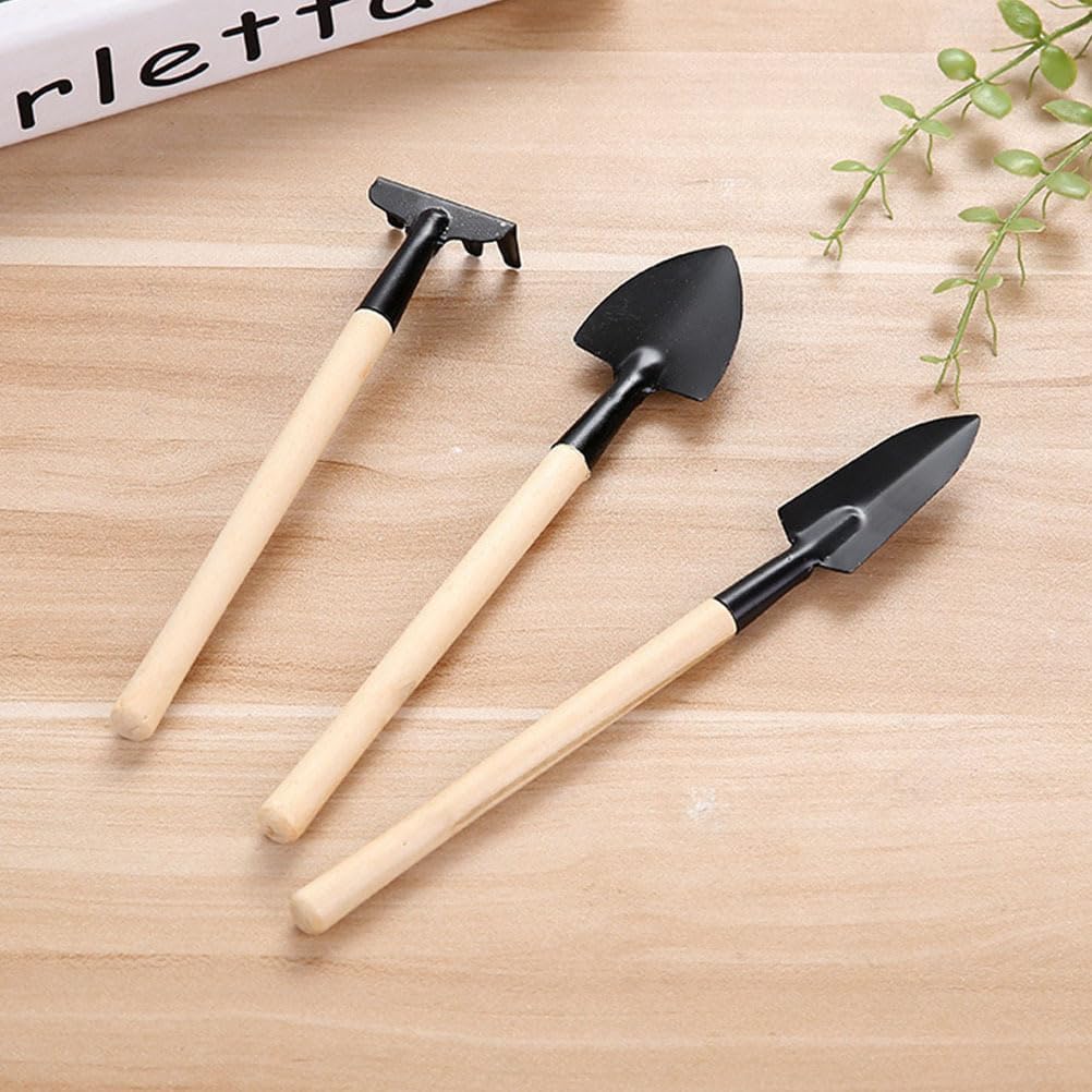 GANAZONO 8 Sets Mini Gardening Tools Portable Garden Hand Tools Set Miniature Gardening Rake Trowel and Shovel for