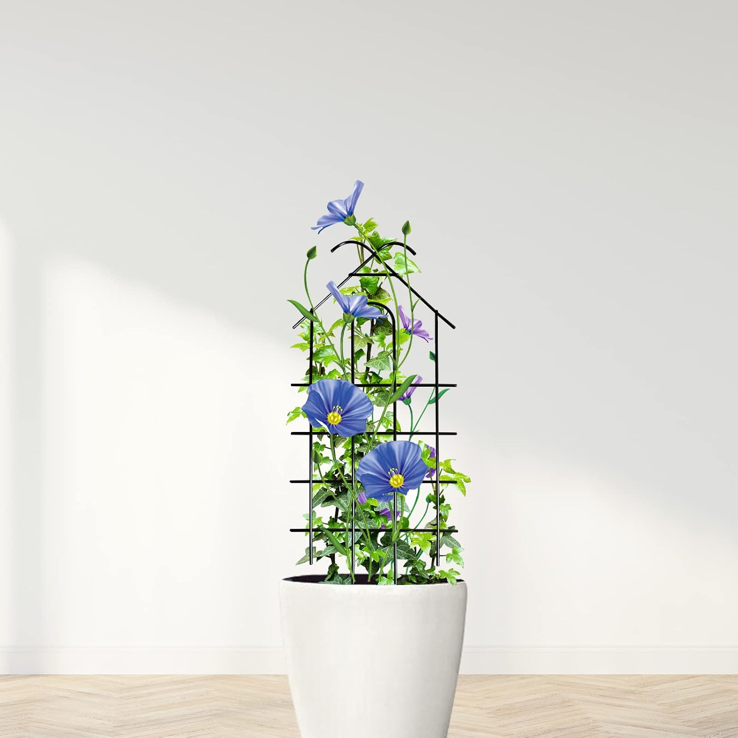 ARIFARO 4 Pack 32" Metal Garden Trellis for Climbing Plants Outdoor | 13.4" Wide Steel Trellis, for Indoor/Outdoor