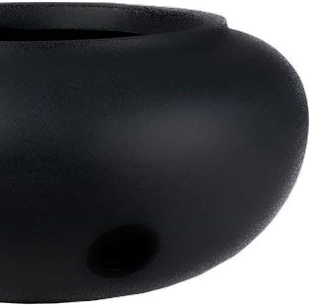 The HC Companies 21 Inch Garden Hose Pot - Durable Lightweight Plastic Decorative Hose Pot for Yard, 100-Foot Capacity