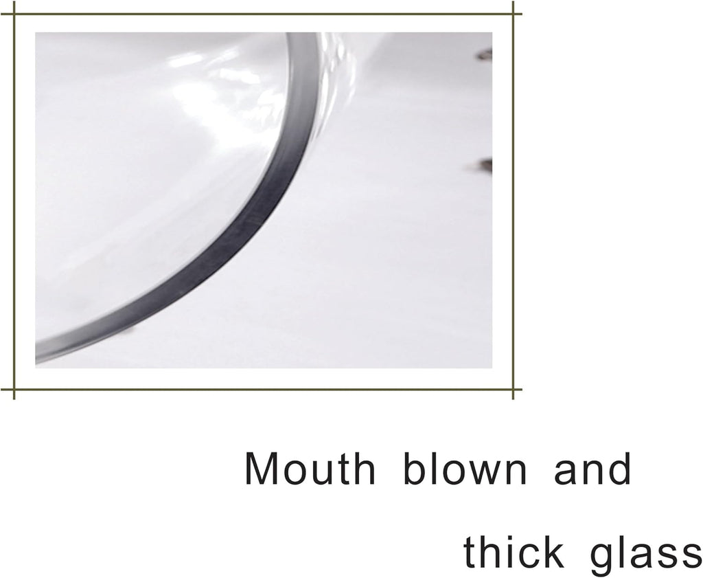 10" Tall Clear Glass Display Cloche, Dome Shape for Terrarium, Plants, Trinkets, Cakes, Figurines, LED Light String