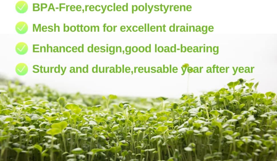 BeGrit Soil Blocking Trays 15x12 inch 5 Set/10 pcs Mesh Bottom Seed Starter Trays for Seedling, Microgreen, Soil