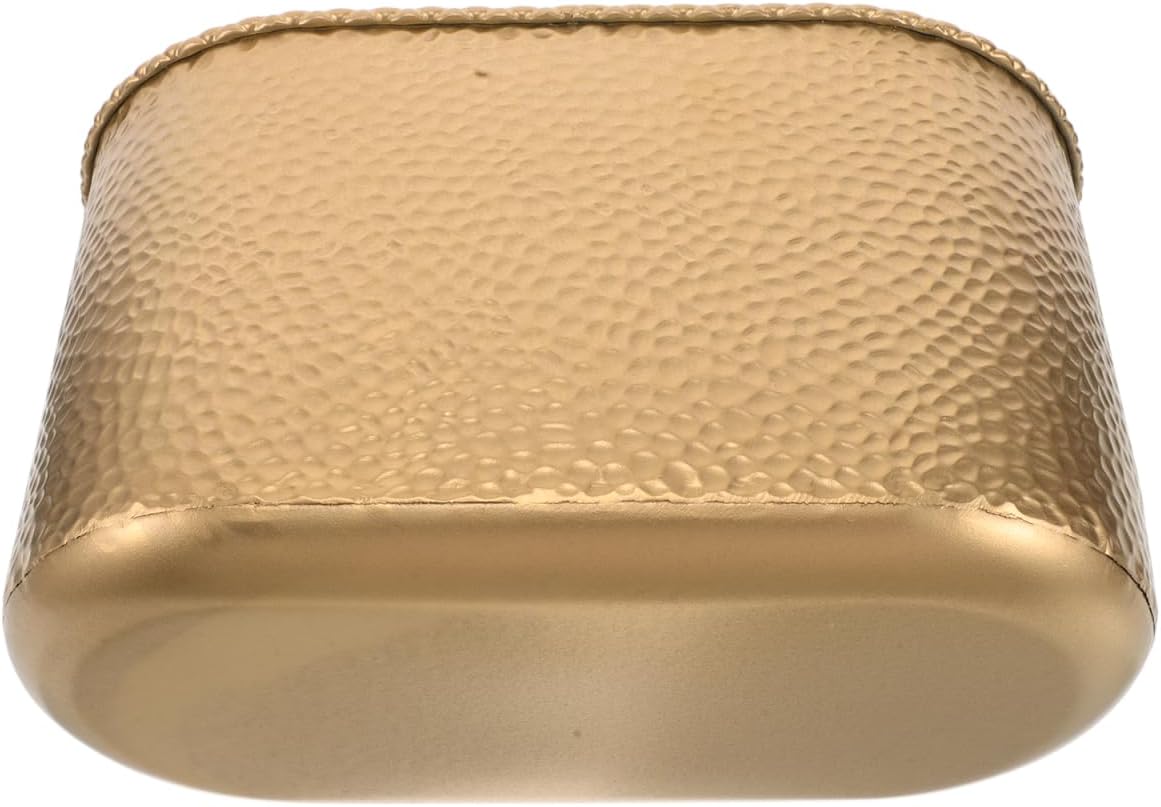 Cabilock Large Metal Wide-Mouth Flower Pot with Hammered Texture Decorative Iron Planter for Orchids and Indoor Plants