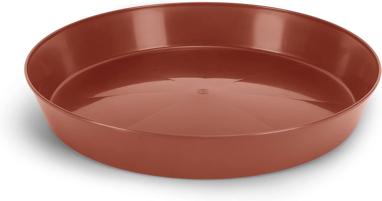 18 Inch (16.3 Inch Base) Case of 2 Plant Saucer | Polypropylene, Heavy Duty Indoor/Outdoor, Drip Pan & Tray, Collects