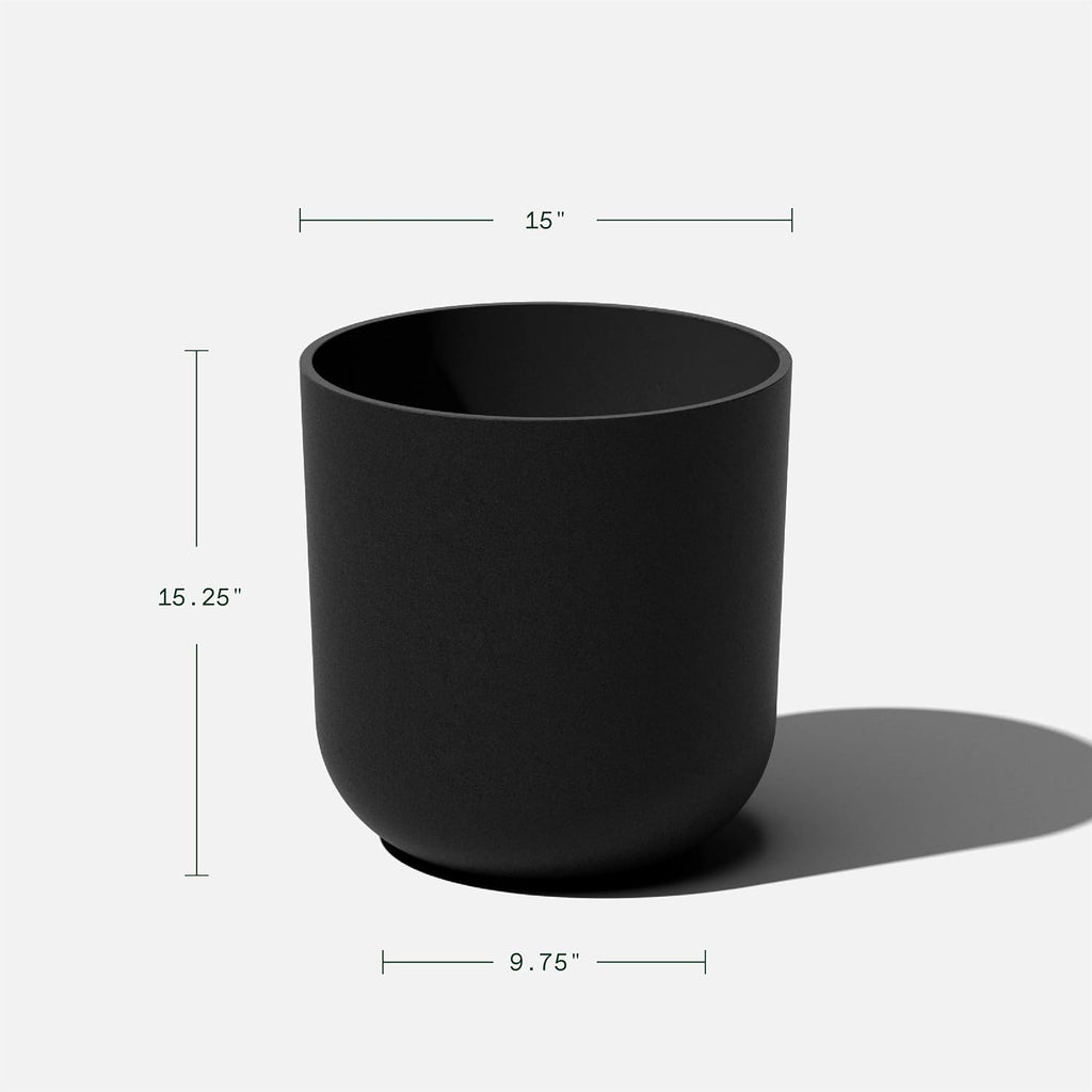 Veradek Mason Series Lima Planter - Round Planter for Indoor or Outdoor Porch/Garden | Made from Plastic-Stone