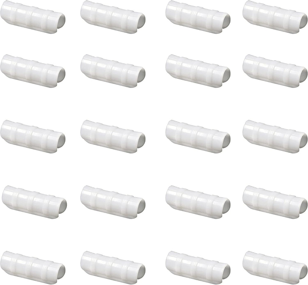 Farm Plastic Supply - Greenhouse Clamp 20 Pack - (3" Long x 3/4" Wide) - White ABS Clamps for Greenhouse, ABS Clips