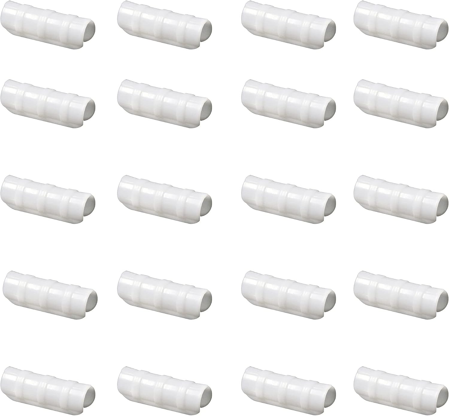 Farm Plastic Supply - Greenhouse Clamp 20 Pack - (3" Long x 3/4" Wide) - White ABS Clamps for Greenhouse, ABS Clips