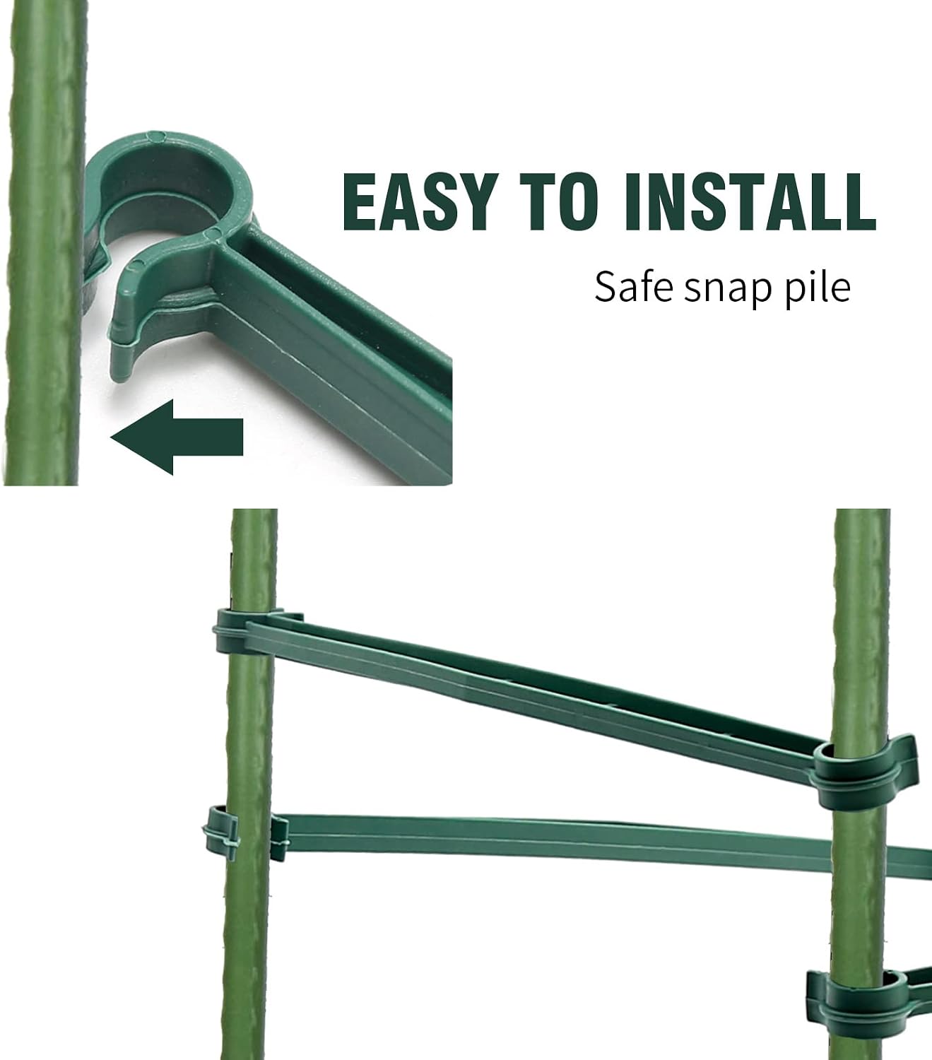 100 PCS Stake Arms for Tomato Cage, 12.8” Expandable Trellis Connectors,Plant Support Garden Stakes, Tomato Stake