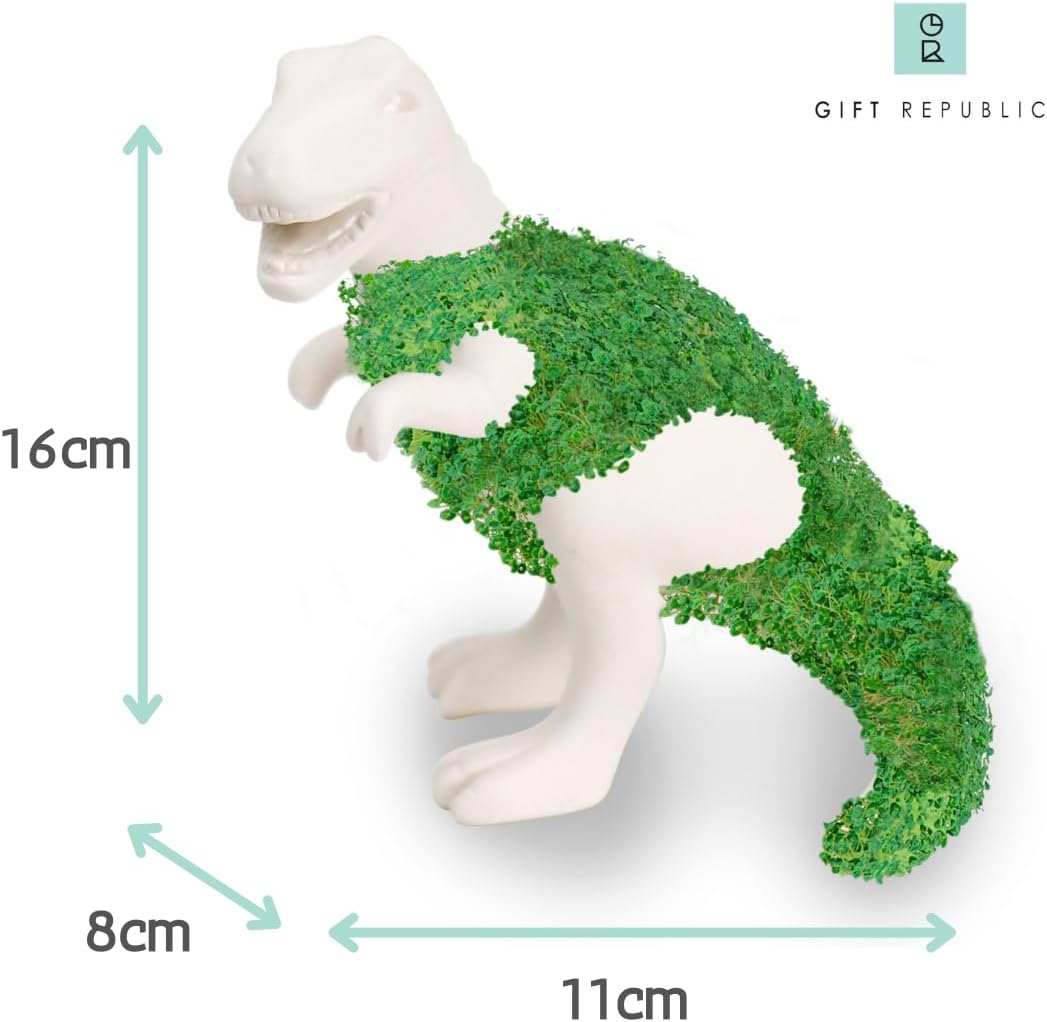 Gift Republic Dinosaur Shaped Chia Planter. Desktop Sprouting Chia Animal. Fun Grow Kit - Chiasaurus Rex