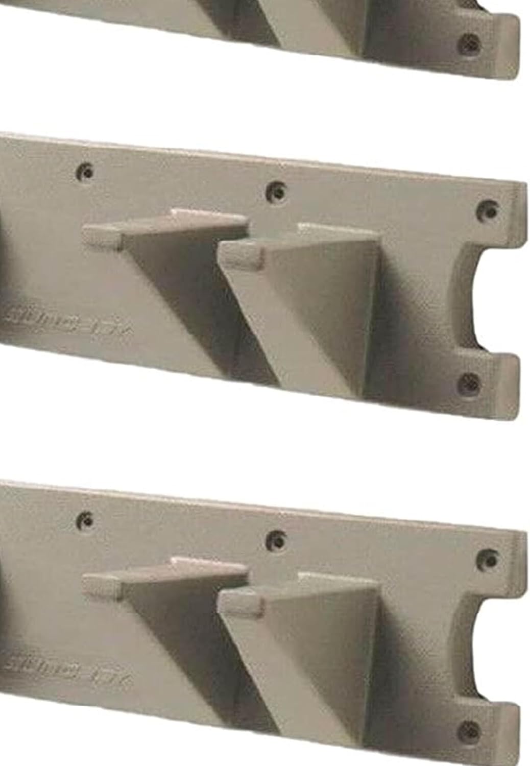 Suncast 4 Pack Wall Stud Mounted Garden Tool Hanger Organizer for Garage or Storage Space, 24 x 4.25 x 6 Inches, Holds