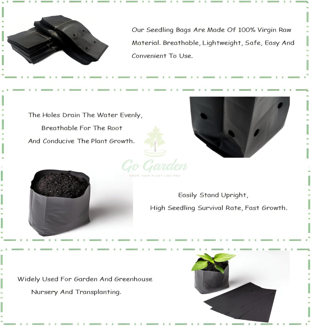 Go Garden Big Grow Bags 24"x24" for Home, Terrace, and Balcony Gardening | Pack of 12 | Ideal for Vegetable Plants and
