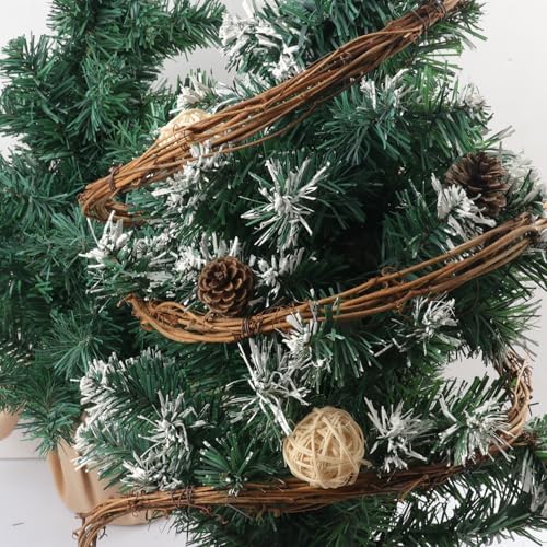 7 PCS 15 Feet Grapevine Wreath,Natural Grapevine Garland, DIY Twig Wreaths for Crafts, Outdoor and Indoor Home Décor, Wedding, Holiday, and Party Decoration(Total 120 FT)