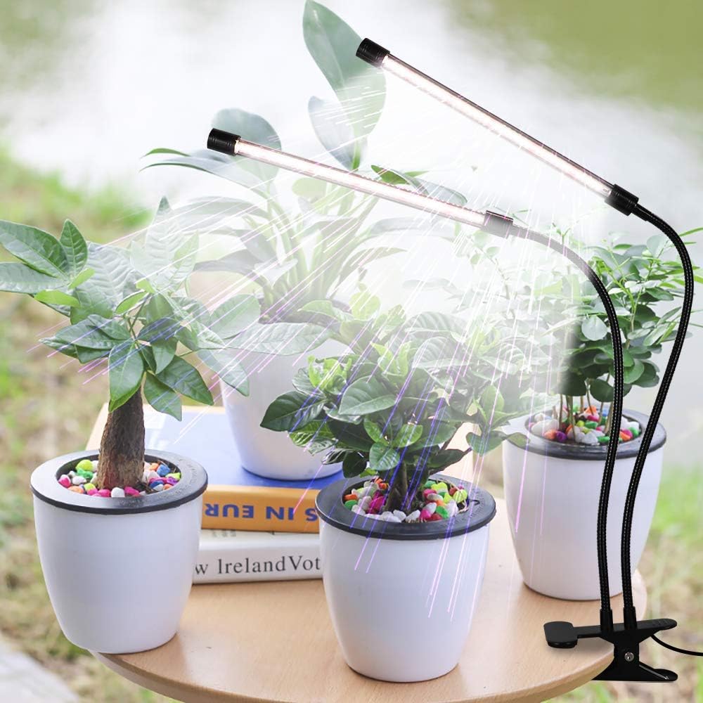 Grow Light,6000K Full Spectrum Indoor Plant Growing Lamp | Desk Lamp with White Red LEDs for Indoor Plants,Clamp with